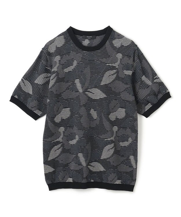 JOSEPH HOMME メキシカンブラインドジャガード　クルーネック半袖ニット アイボリー系5