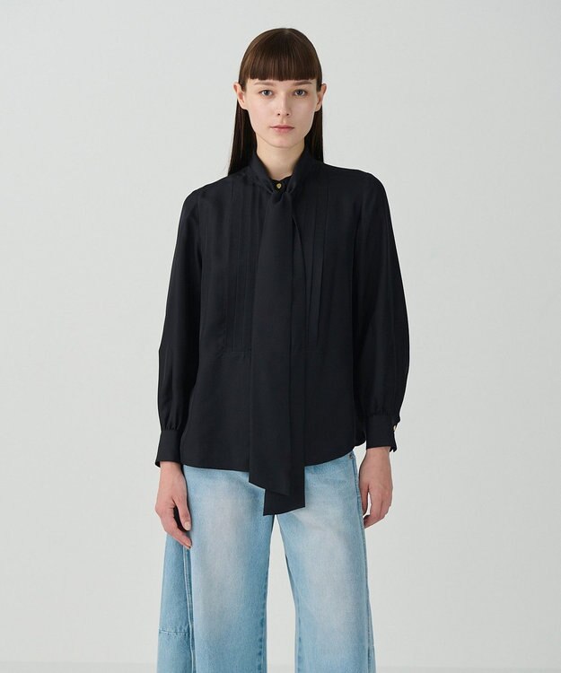 GRACE CONTINENTAL シルクツイルボウブラウス ブラック