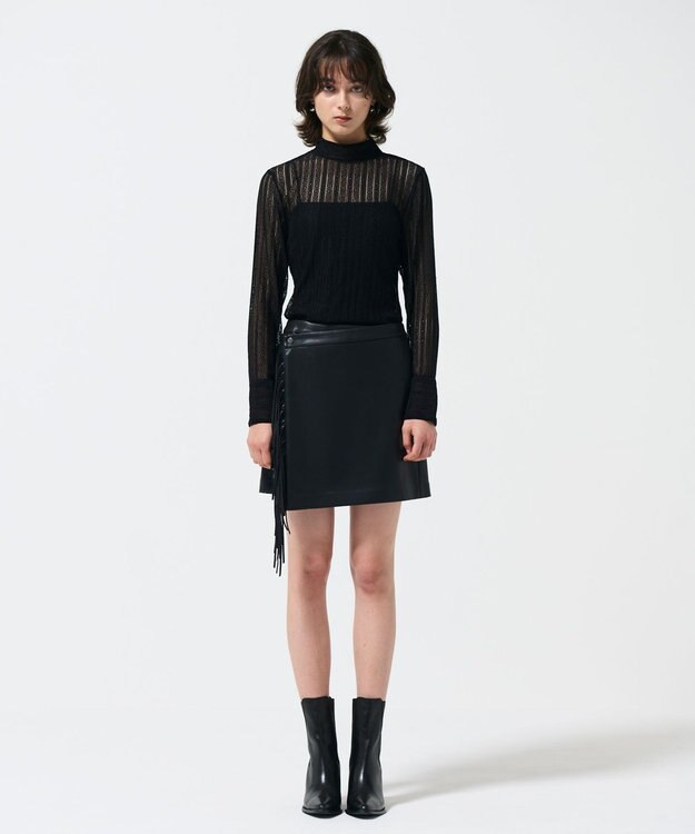 GRACE CONTINENTAL ストレッチレーストップ ブラック