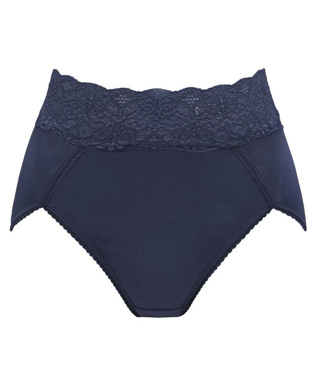 BRADELIS New York 【BRADELIS New York / 育尻・伸びる・綿混・深め】モモパンツ・ハイレグショーツ#303 シリーズ140万枚突破 補正ショーツ インディゴ