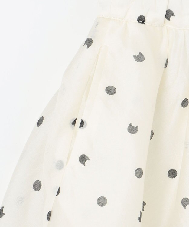 ANY KIDS ネコ×ドット スカート エクリュ