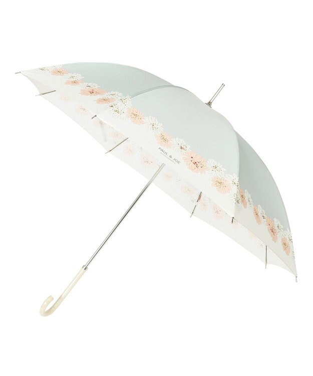 MOONBAT 【FUDGE掲載】PAUL&JOE ACCESSOIRES(ポール＆ジョー アクセソワ) 長傘 クリザンテーム ライトグレー