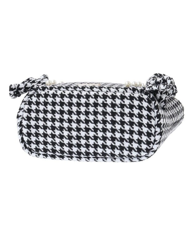 Maison de FLEUR 2Way千鳥柄フリルトートSバッグ Black