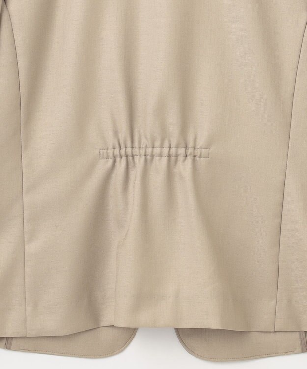 J.PRESS LADIES 【セットアップ対応・洗える・UVケア・吸水速乾】OXIJEWELストレッチ ノーカラー ジャケット ベージュ系