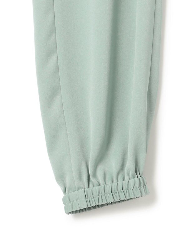 23区 S 【防シワ性/吸水速乾】ジョーゼットサテン ジョグパンツ ライトグリーン系