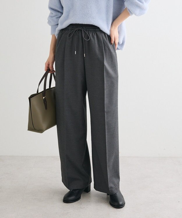 Green Parks ウエストレイヤードワイドパンツ Gray Mixture