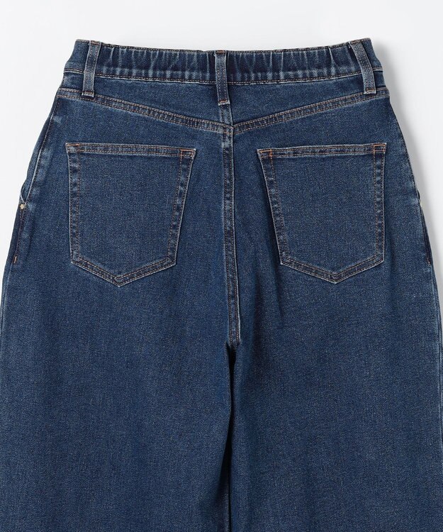 ANY L 【ウエストゴム】タックワイドデニム インディゴ