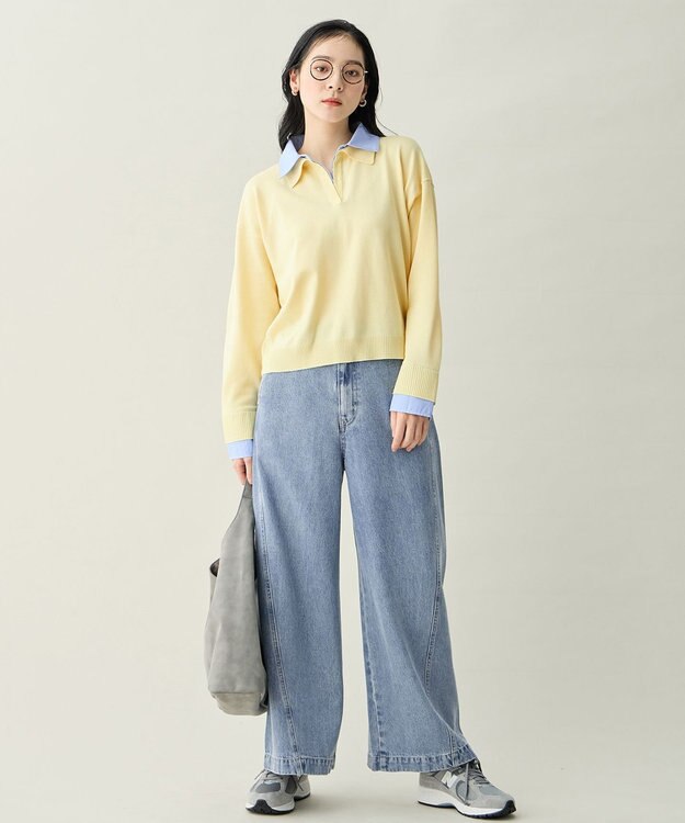 ANY L ルーズバギーデニム ブリーチ