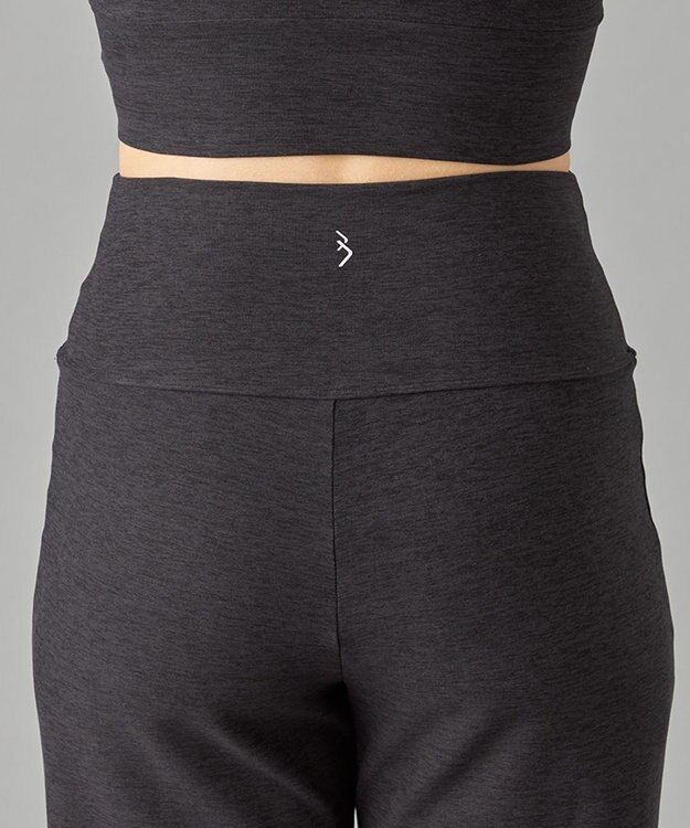 Chacott Peach Mokuストレートパンツ ダークグレー杢