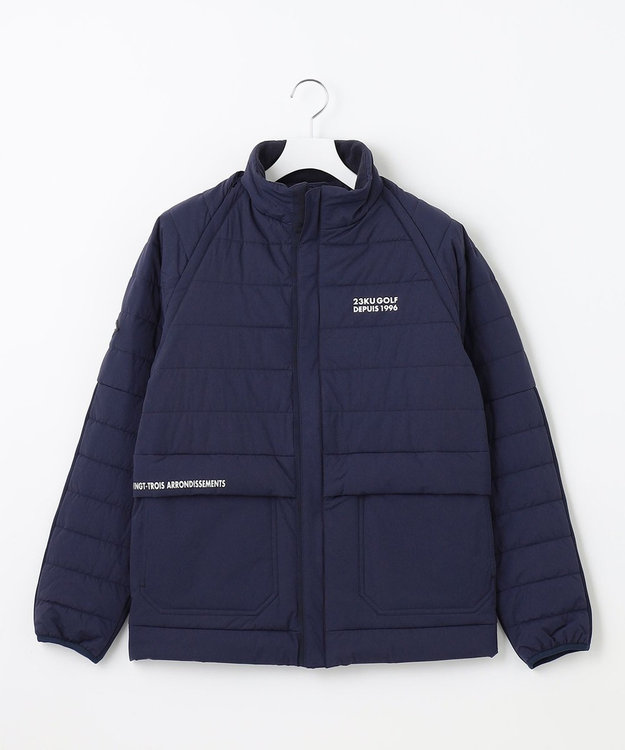 23区GOLF 【MEN】【防風/撥水/ストレッチ】【袖取り外しで2WAY】キルティング ブルゾン ダルブルー系