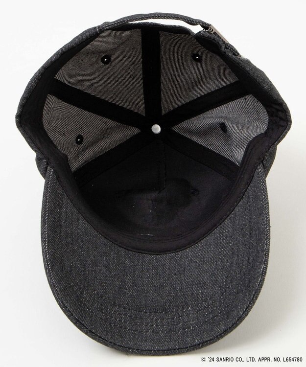 WEGO 【サンリオ】HELLOKITTYコラボデニムキャップ デニムブラック