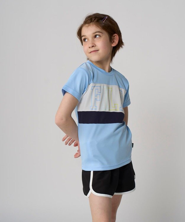 OP／FILA 【FILA】ドライピケ半袖Tシャツ サックス