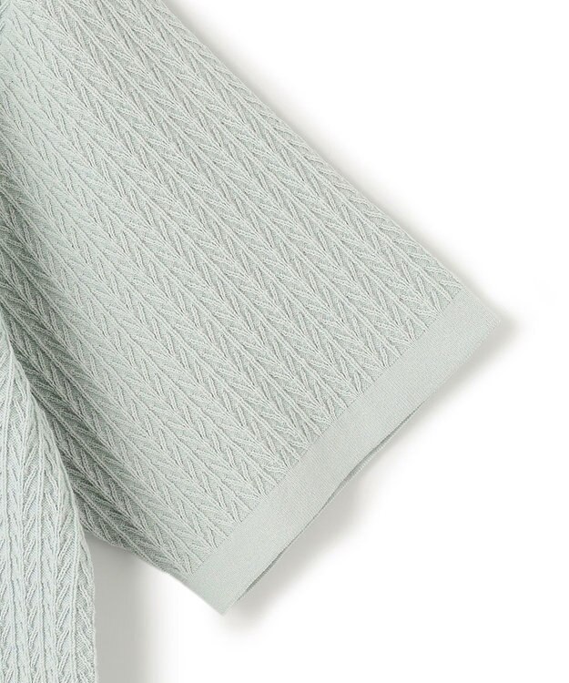 JOSEPH HOMME ドライコットンリンクス　半袖ニット スカイブルー系