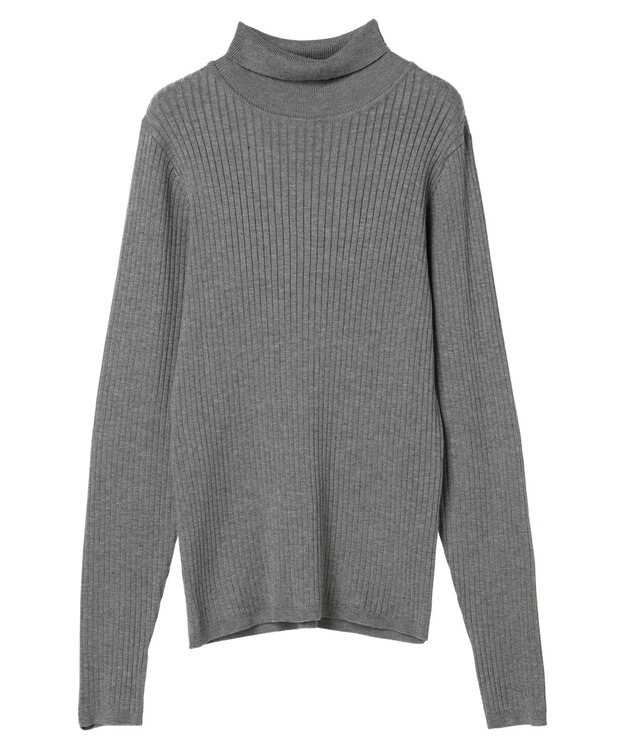 CRAFT STANDARD BOUTIQUE ウォッシャブルリブタートルニットプルオーバー Light Gray