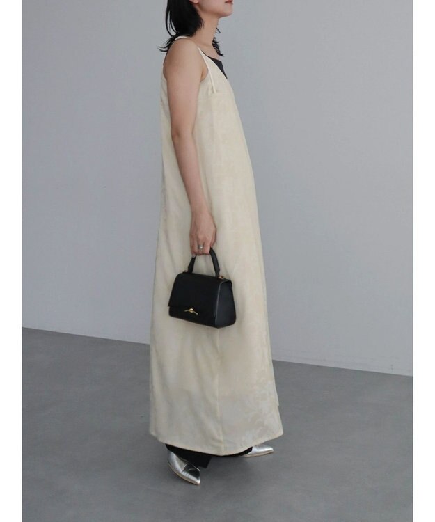 Green Parks ウ゛ィンテージフラワージャガードキャミワンピース Beige