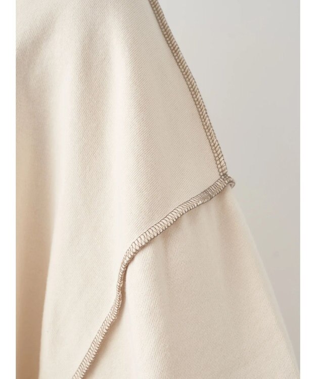 earth music&ecology 配色ルーズスウェット Ivory