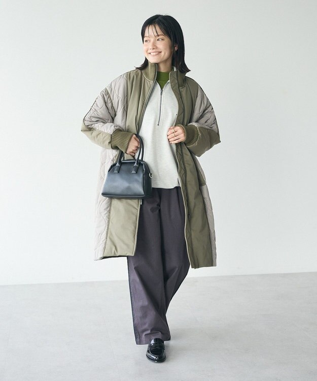 CRAFT STANDARD BOUTIQUE 刺繍ライン入ツイルパンツ Charcoal Gray