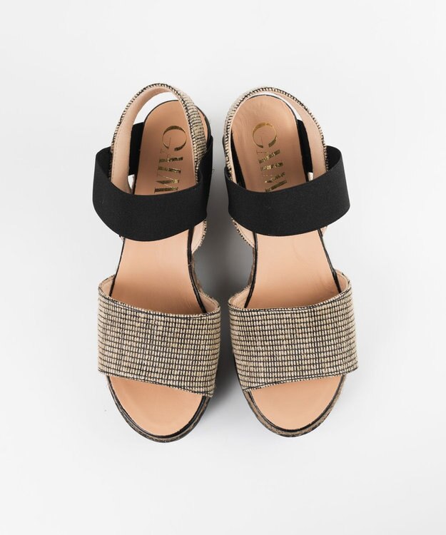 gaimo 【GAIMO/ガイモ】エラスティックダブルソールサンダル/ZARZA-RS ブラック/コンビ