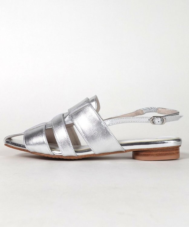 Dominic3 レザー グルカサンダル シルバー