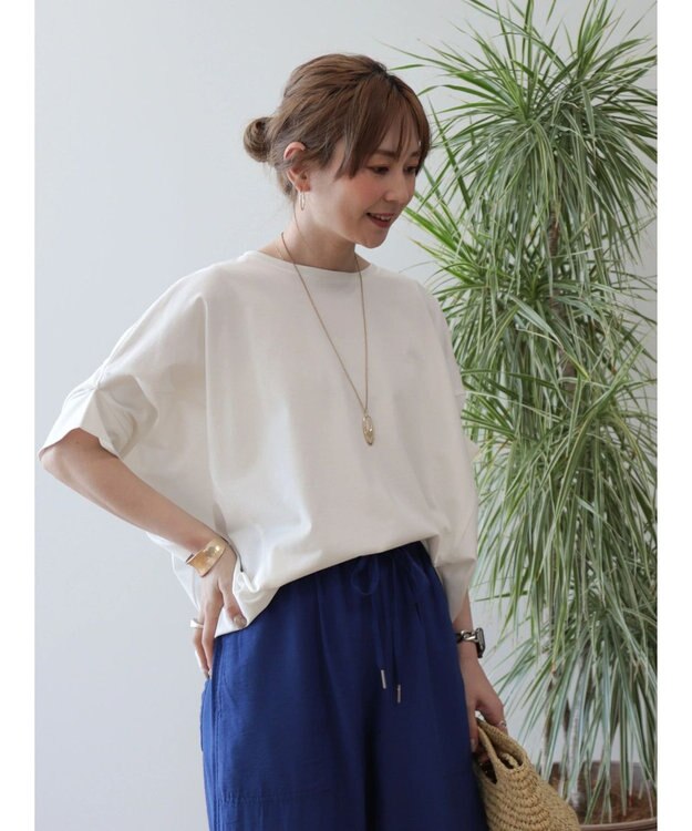 AMERICAN HOLIC ドルマン変形カットプルオーバー Off White