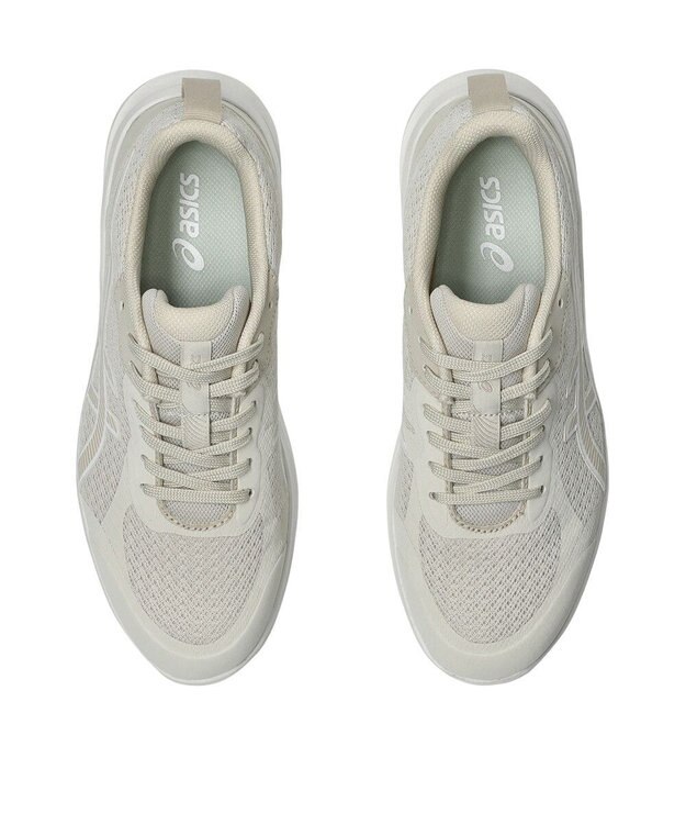 ASICS WALKING ゲルファンウォーカー レディース 3E相当 ライトベージュ×ホワイト
