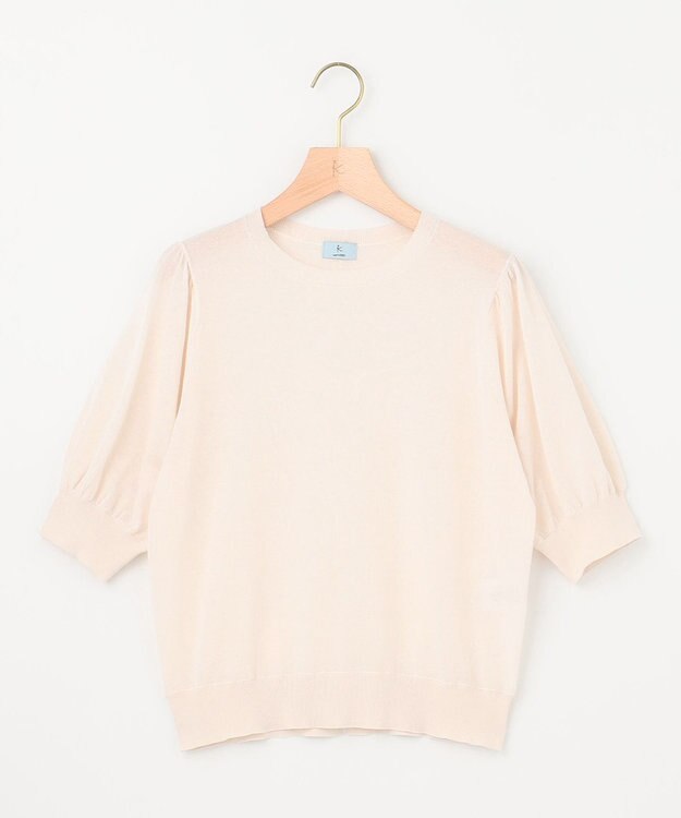 組曲 S シアーパフ袖 ニット ベージュ系9