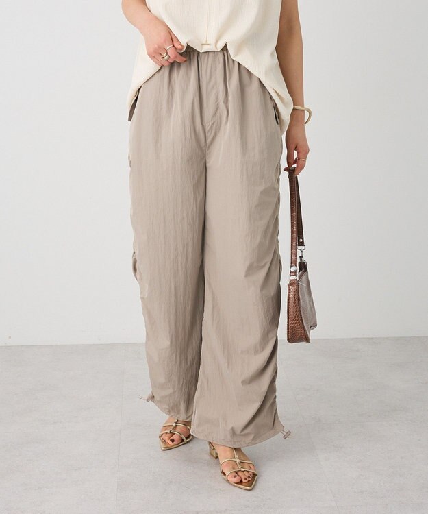 CRAFT STANDARD BOUTIQUE サイドシャーリングカーゴパンツ Gray Beige