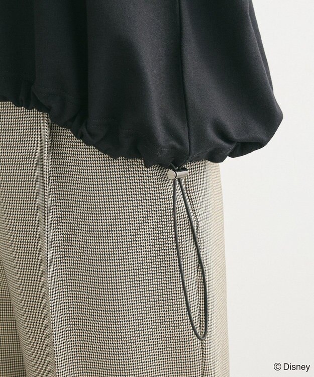 Green Parks ナイトメア／裾ドロストミニ裏毛プルオーバー Black