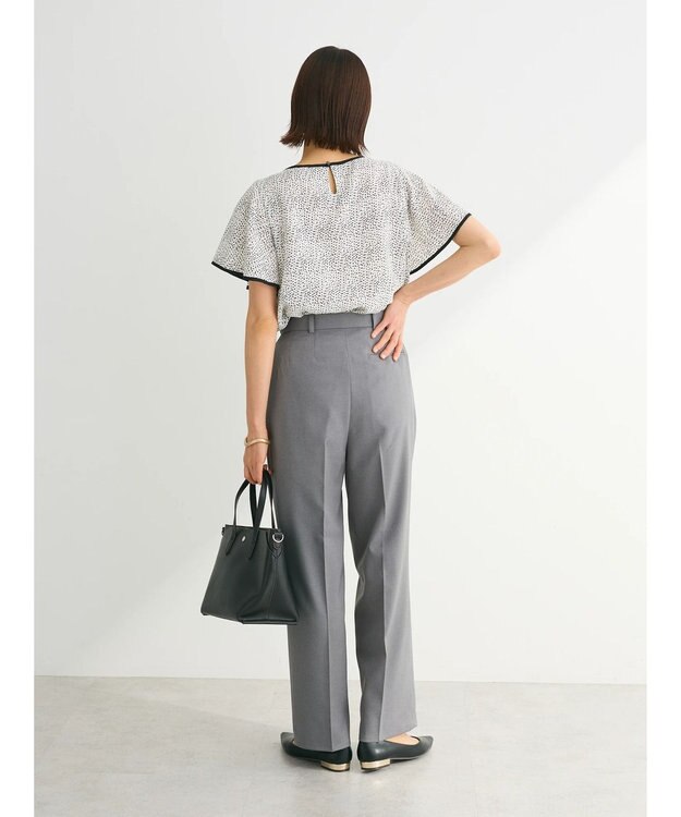 Green Parks きれいシルエットパンツ（ワイドストレート） Gray