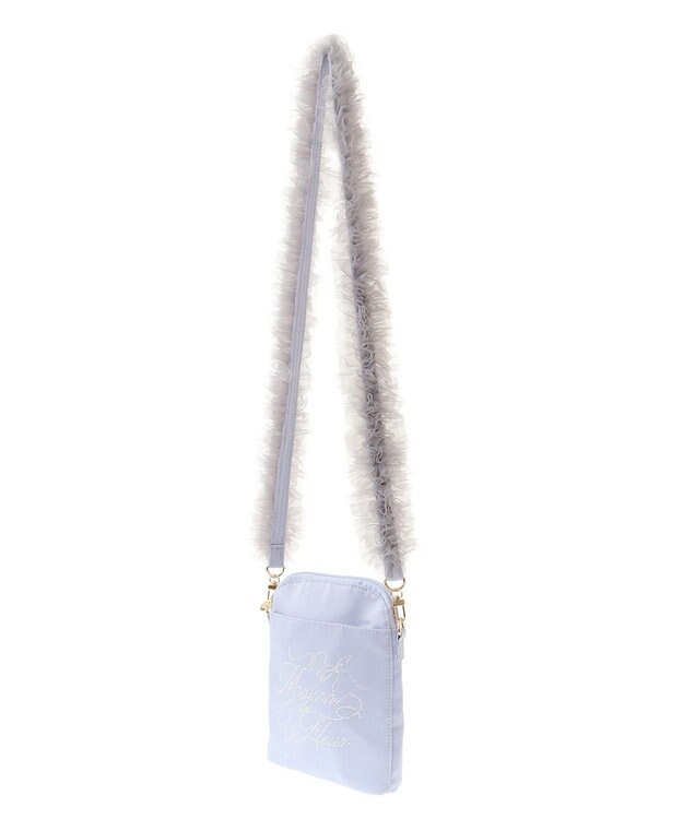 Maison de FLEUR EC限定チュールハンドルラインストーンショルダー Grayish Blue