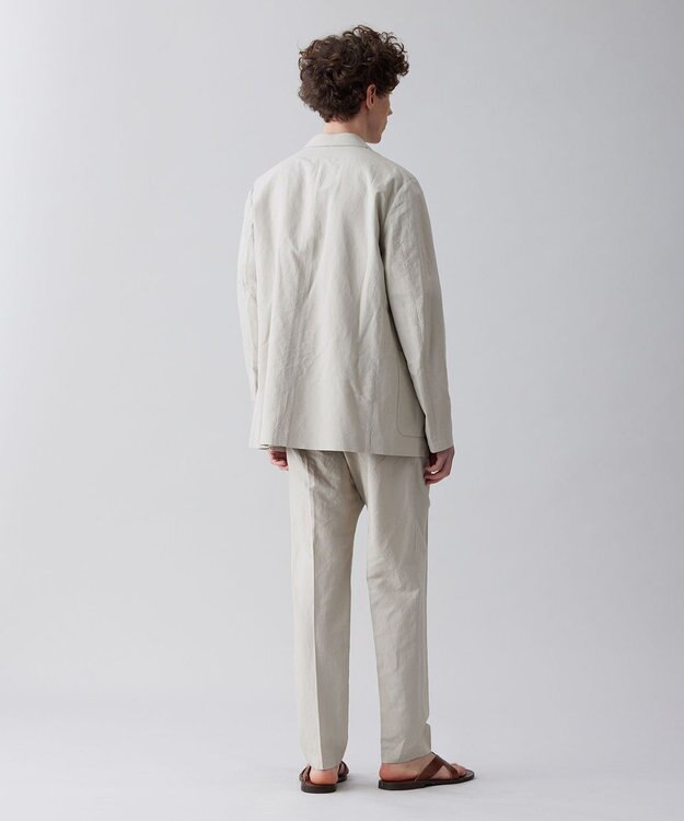 UNFILO MENS ライトリネン テーパードパンツ [23年春夏商品] グレージュ