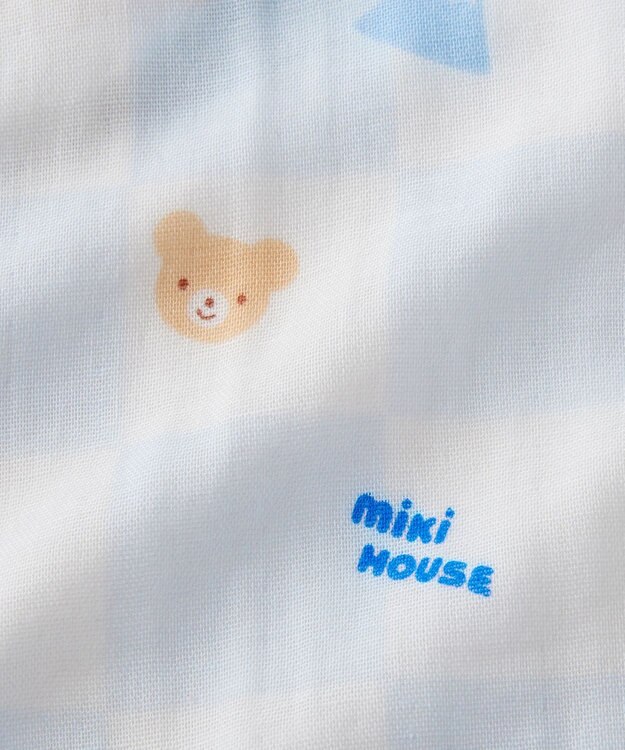 MIKI HOUSE HOT BISCUITS 【ミキハウス】【50-80cm】甚平オール ブルー
