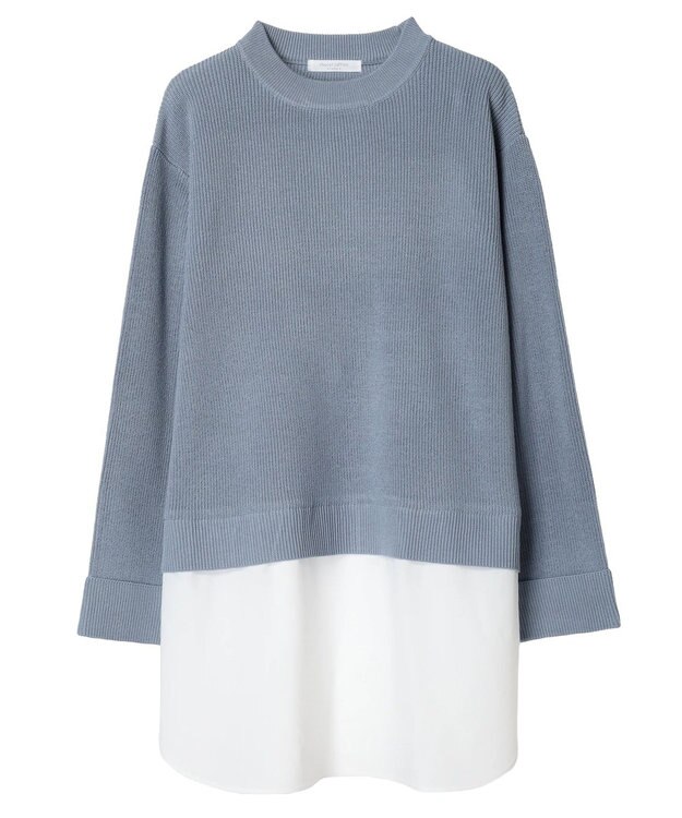 Green Parks ニットドッキングチュニック Blue