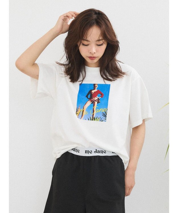 Green Parks ｍｅ　Ｊａｎｅ／フォトプリントボックスＴシャツ White