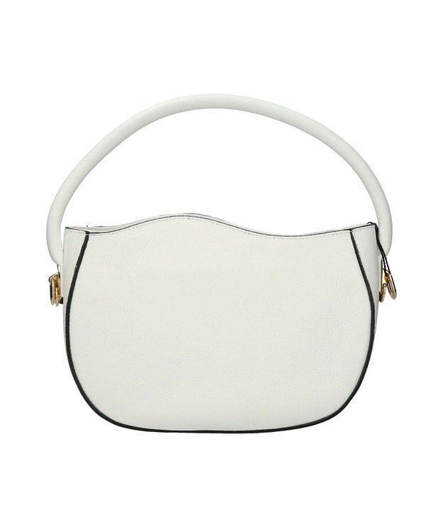 INTER-CHAUSSURES 【ANDREA CARDONE】ウェーブカットレザーハンドバッグ ホワイト