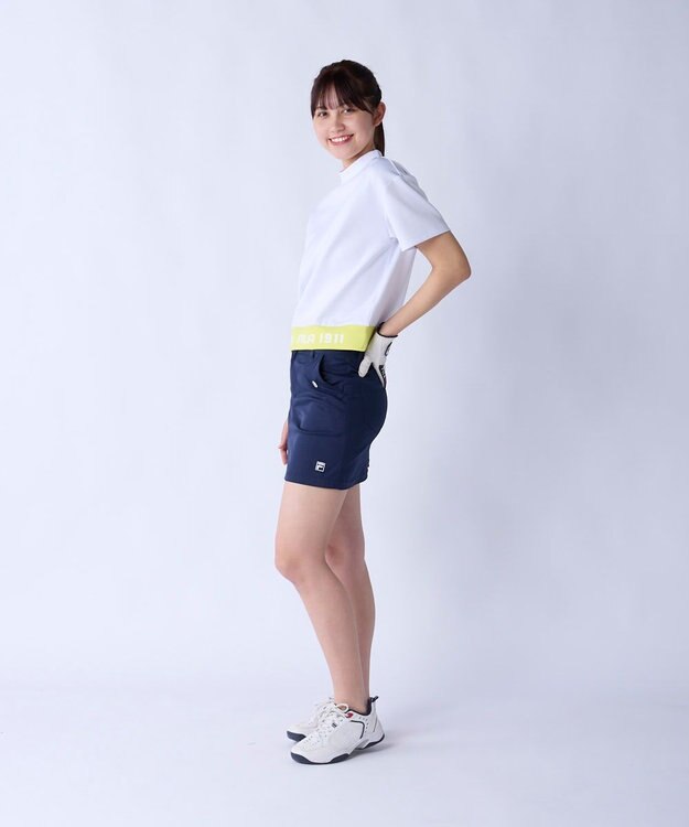FILA GOLF／marie claire 【FILA GOLF】 ダンボールニットモックシャツ ホワイト