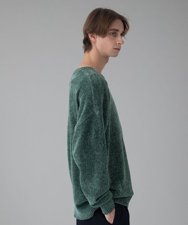 WEGO 【ユニセックス着用ITEM/MLサイズ展開】ベロアモールプルオーバー グリーン