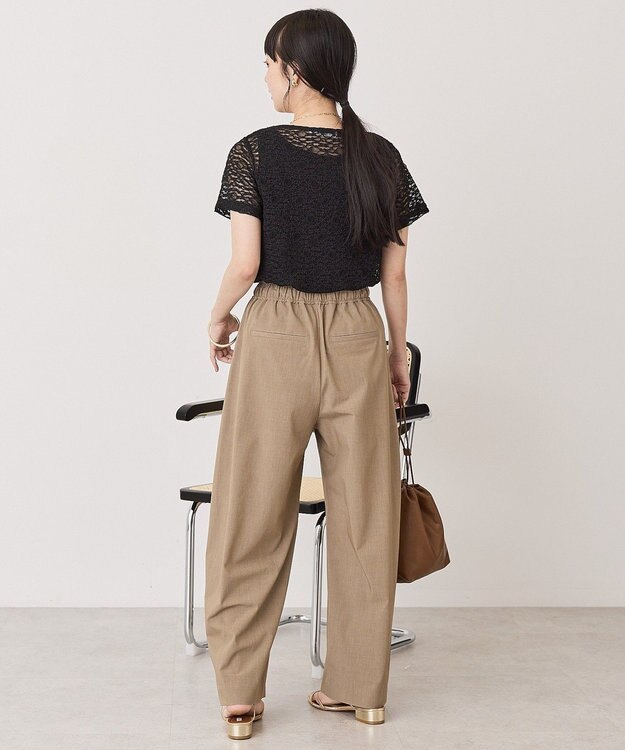 AMERICAN HOLIC ウエストドロストソフトバルーンパンツ Beige