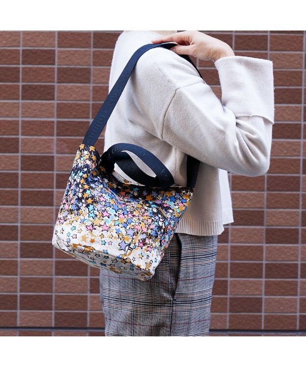 tsumori chisato CARRY ギャラクシーパネル 2way ショルダーバッグ トートバッグ 手提げ A4サイズ ブラック