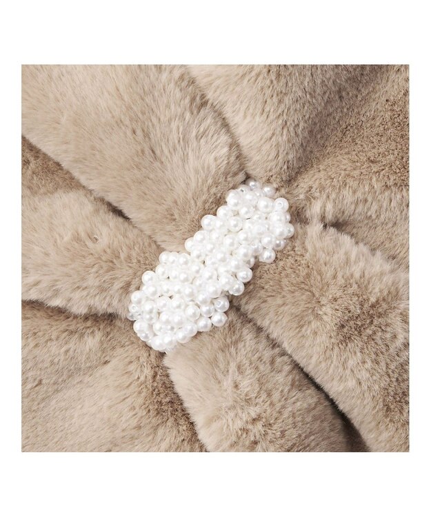 MOONBAT estaa アレンジ ファーマフラー パールループ モカブラウン