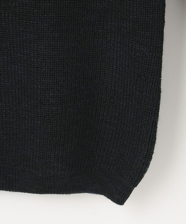 JOSEPH ABBOUD MOUNTAIN 【UNISEX】日本素材 ハーフZIPウールニット ブラック系