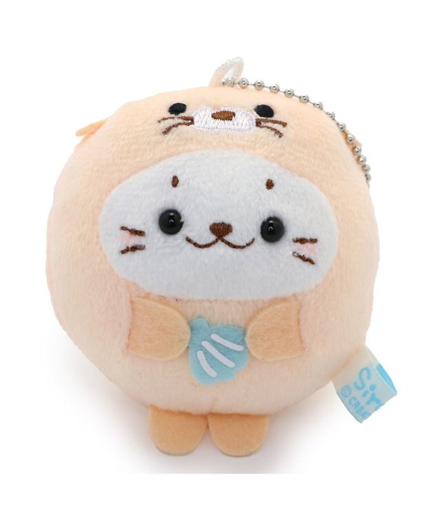 Mother garden しろたん まーるい マスコット キーホルダー 【単品】 《しろたん / ゴマフアザラシ / ラッコ 》 ラッコ