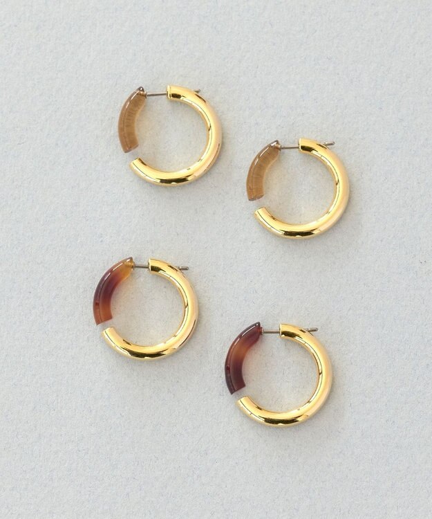 Phoebe アーバンキャンディフープピアス ベージュ ベージュ