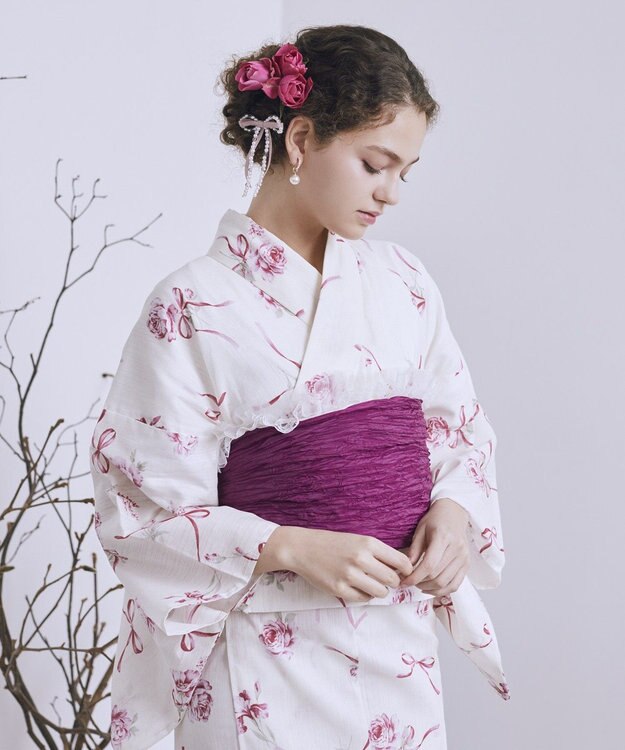 Maison de FLEUR パールリボンクリップＳＥＴ Pink