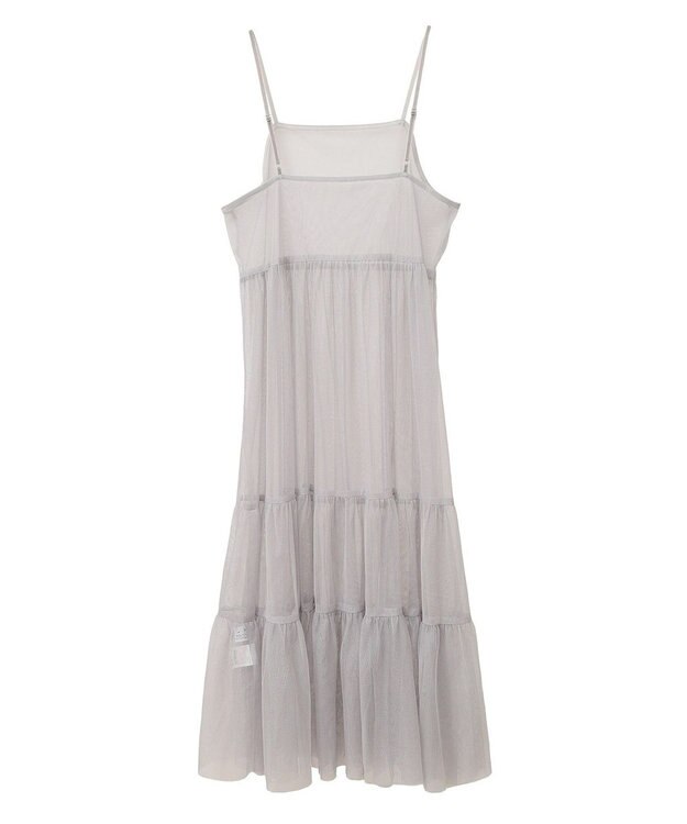 earth music&ecology チュールティアードキャミワンピース Light Gray