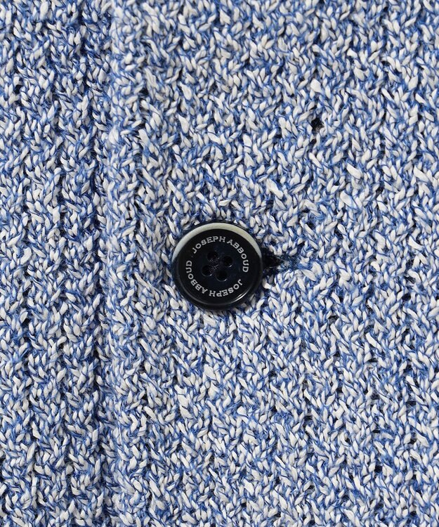 JOSEPH ABBOUD 【和紙使用エコ素材/日本素材/軽量/通気性/速乾性】和紙ムリネ ニット ジャケット ブルー系