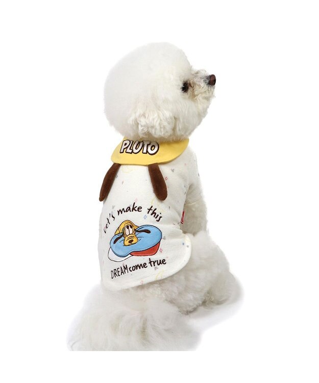 PET PARADISE ディズニー プルート サーモキープ Tシャツ 《おやすみ》 小型犬 ホワイト