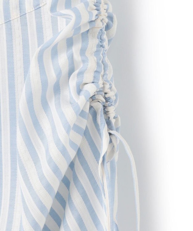 J.PRESS YORK STREET 【WOMEN】サイドドローストリング シャツブラウス サックスブルー系1