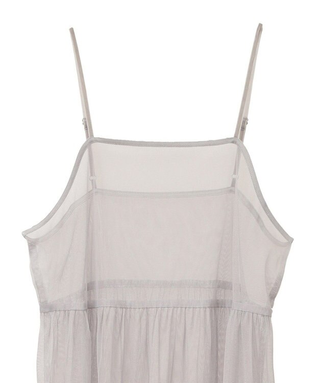 earth music&ecology チュールティアードキャミワンピース Light Gray