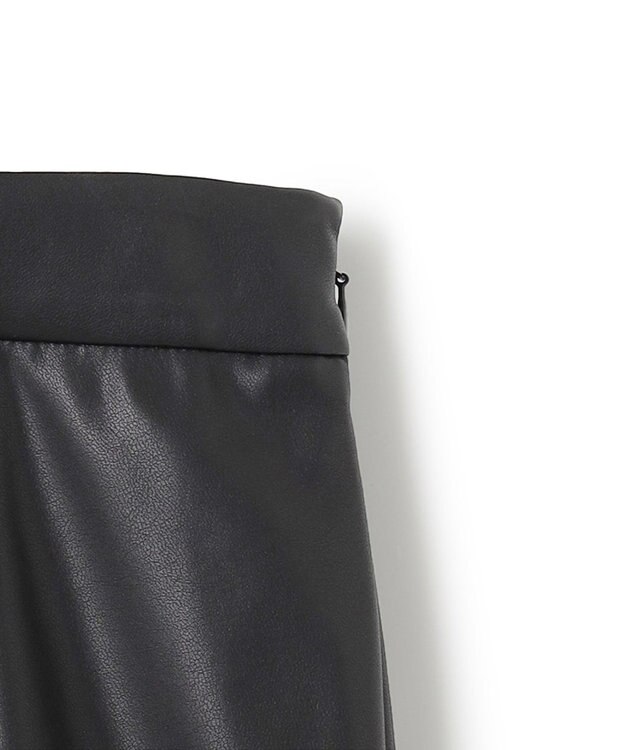 ICB フェイクレザー ナロースカート（サスペンダー付き） ブラック系